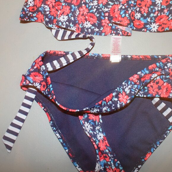 Multi Color 2 Pcs Justice Tankini Swimsuit Size 7 - Picture 4 of 10